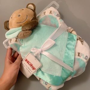 Nuby - Monkey Security and Plush Blanket